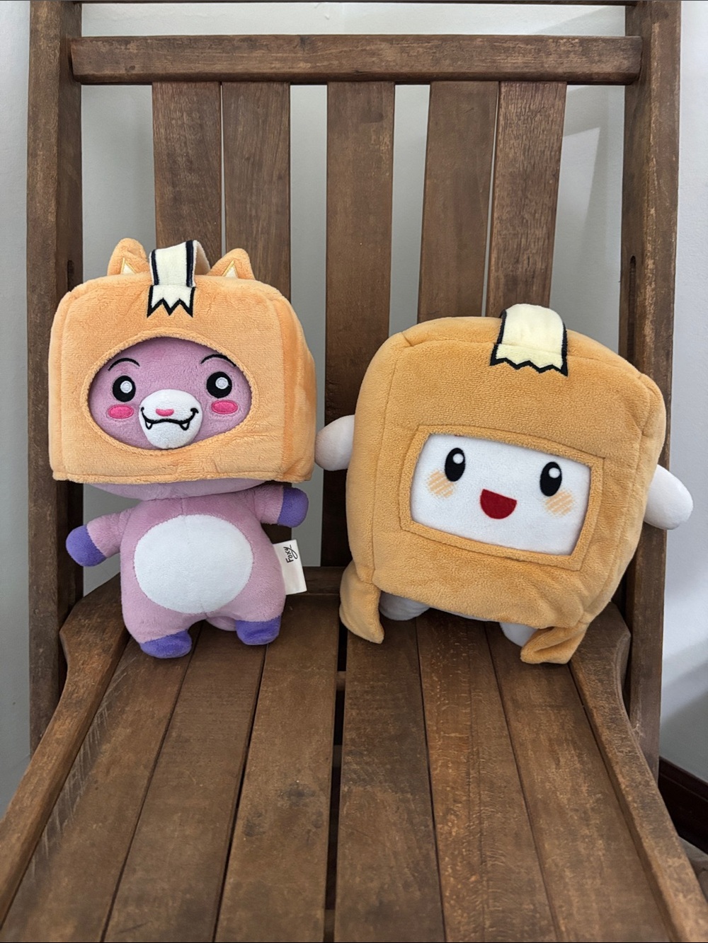 LankyBox // 10” Foxy & Boxy Plush Character Set of Two Toy Plushies